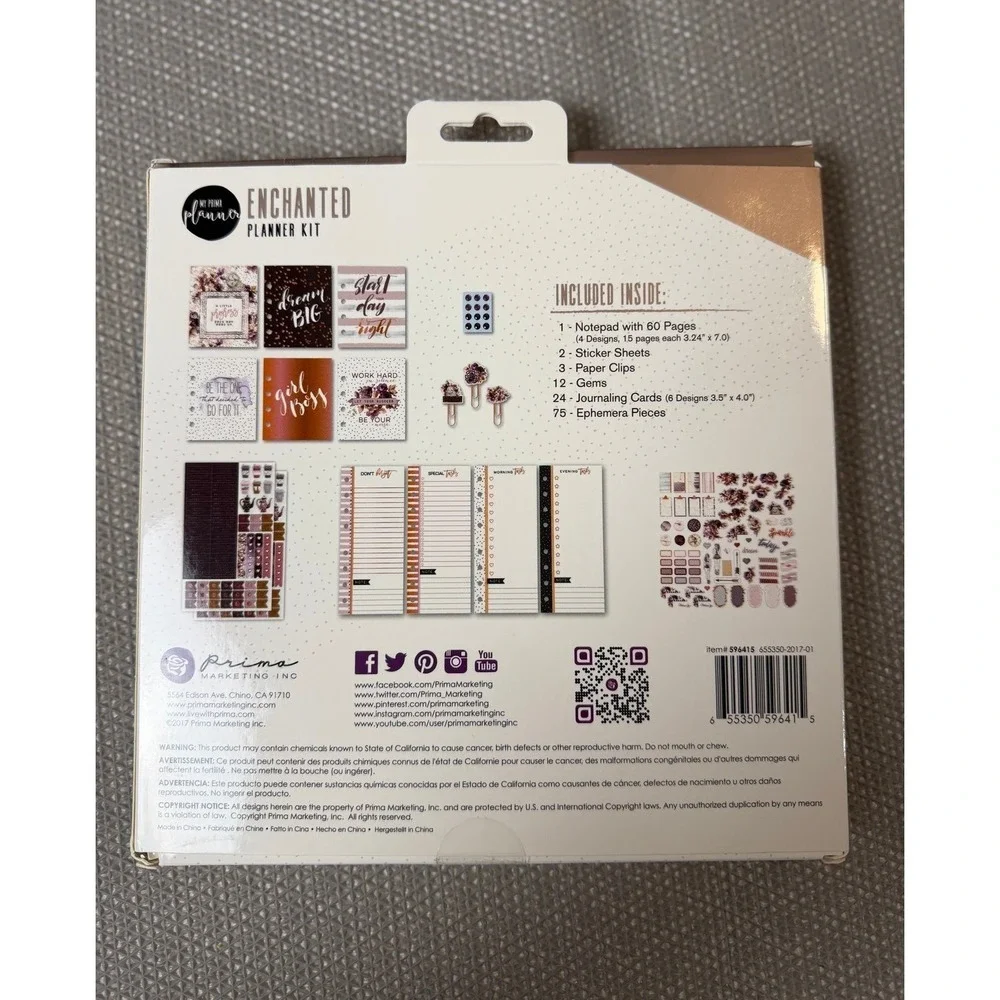 My Prima Planner Enchanted Kit 117 Pieces Stickers Journaling Set